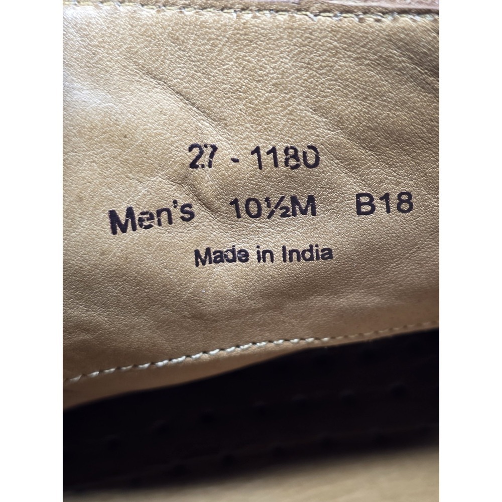 Johnston & Murphy Shoes Mens Size 10.5M Brown Leather Plain Toe Derby 27-1180 - Picture 4 of 11